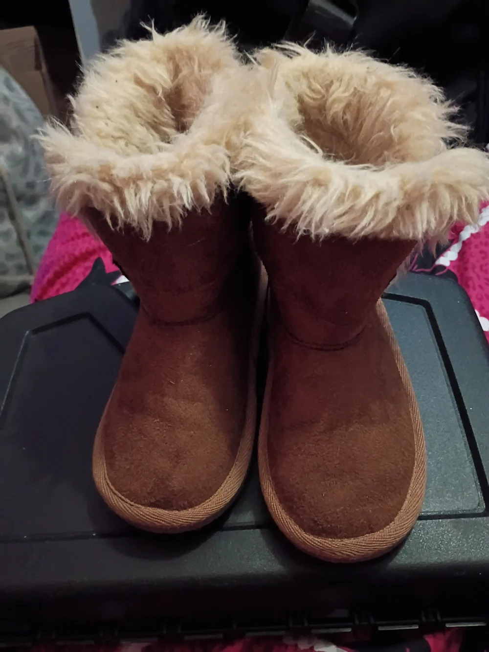 The Children's Place Brown Faux Fur Cuff Kids Boots